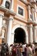Philippines: A wedding crowd outside San Agustin (St. Augustine) Church, Intramuros, Manila